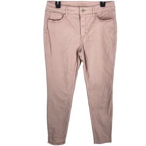 White House Black Market The Skinny Ankle‎ High Rise Jeans Size 10 Pink Mauve
